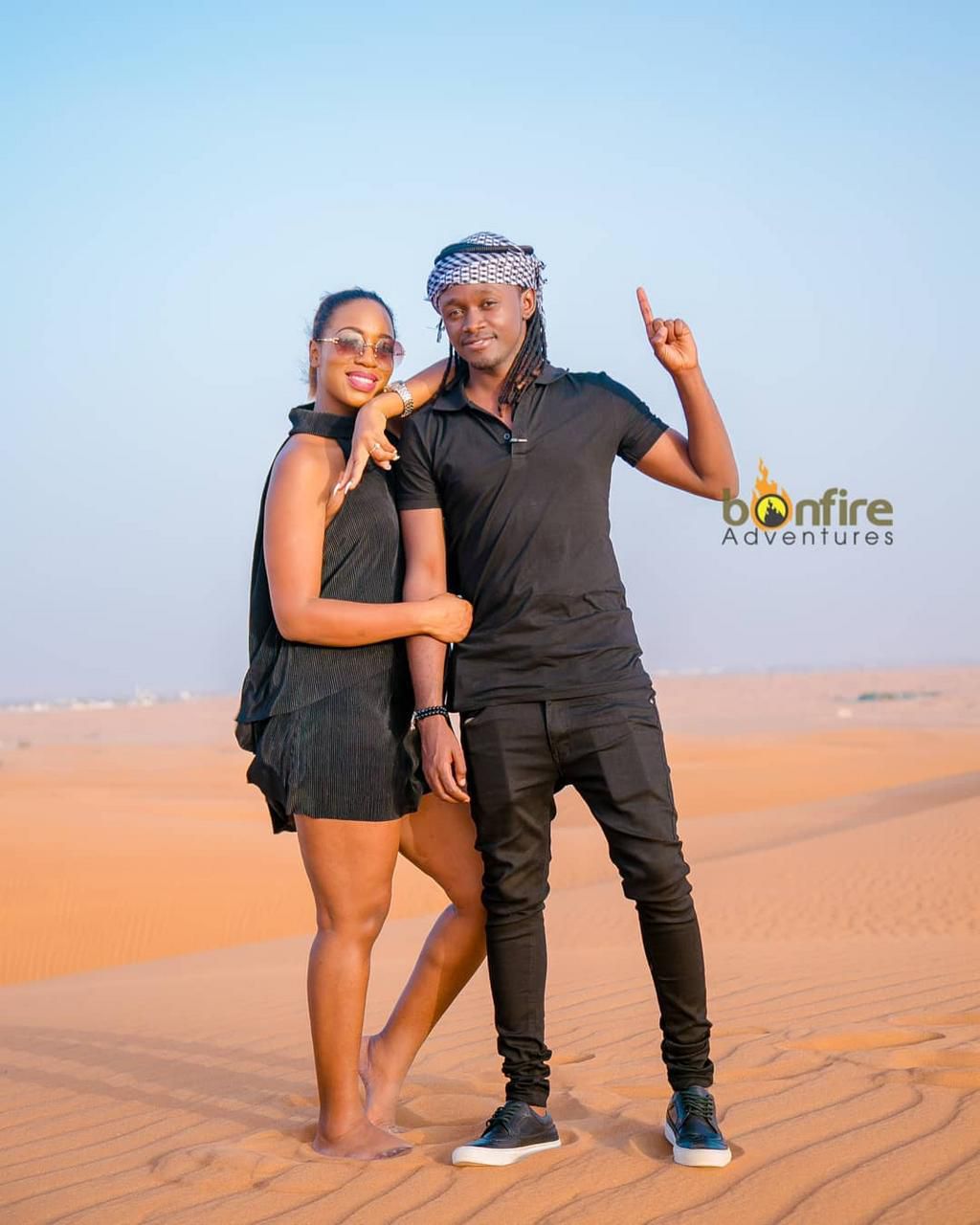 Diana Marua and Bahati in Dubai for a Holiday