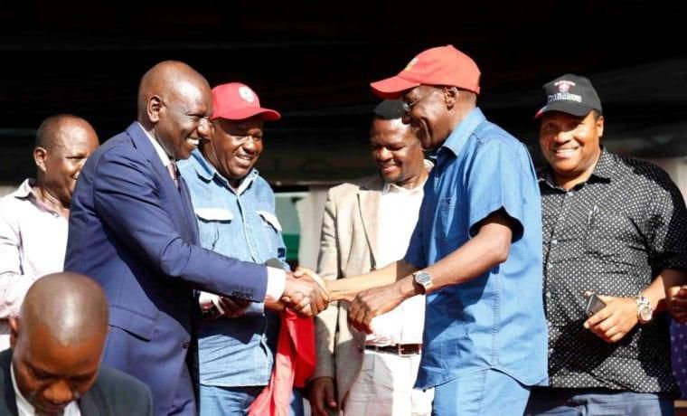 DP William Ruto with former Kakamega Senator Bonny Khalwale who recently defected to Jubilee