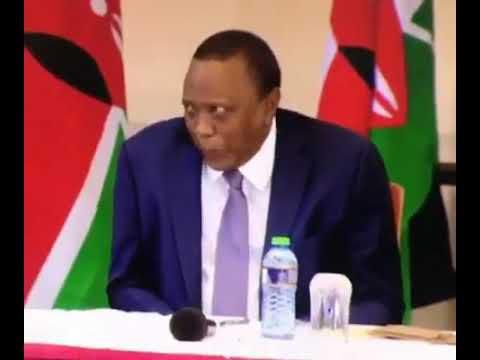 President Uhuru Kenyatta making funny faces