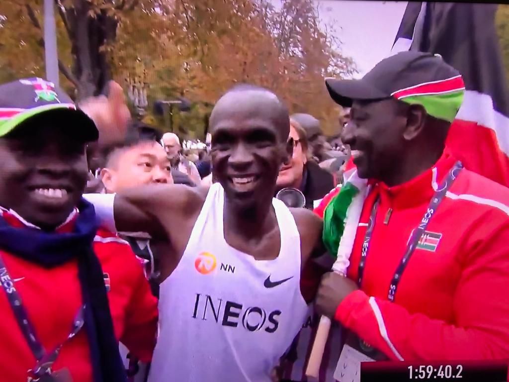 Uhuru, Raila and DP Ruto react to Eliud Kipchoge’s spectacular performance at the INEOS challenge [