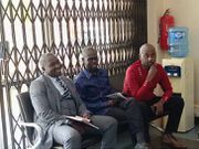 NUP officials at the EC offices