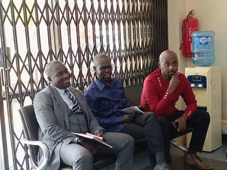 NUP officials at the EC offices