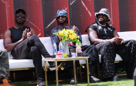 Diamond Platinumz with Bebe Cool and The Ben at the press conference