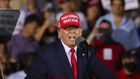President Donald Trump holds a rally at Miami-Opa Locka Executive Airport on November 2, 2020.