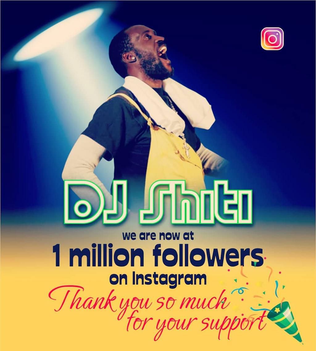 DJ Shiti clocks 1 million followers on Instagram