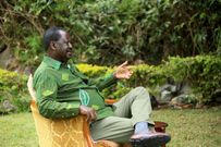 Former Prime Minister Raila Odinga during a recent TV interview