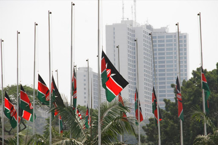 Kenyan Flags flown at half-mast