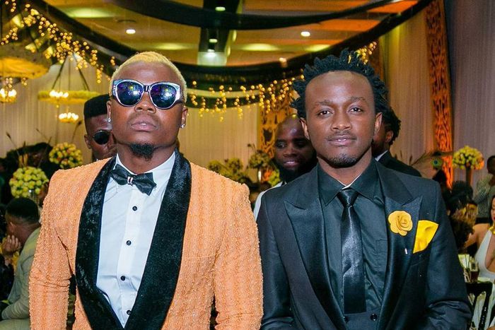 Harmonize and Bahati  at a past event.