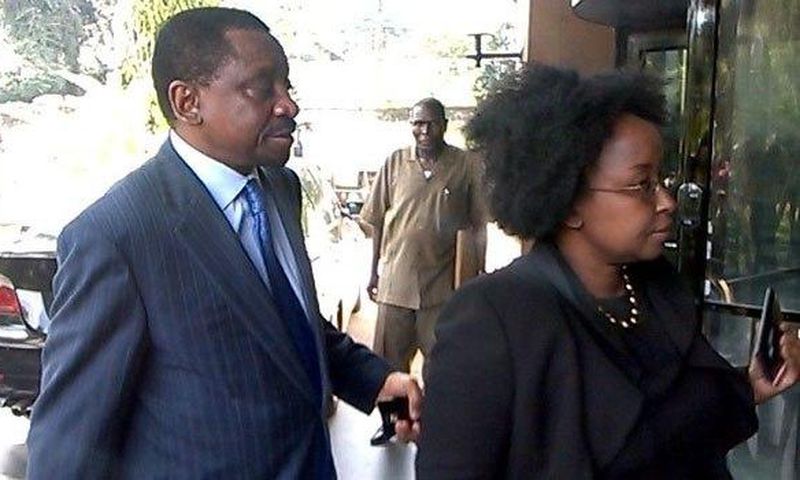 James Orengo (left) with his wife and personal lawyer Betty Murungi