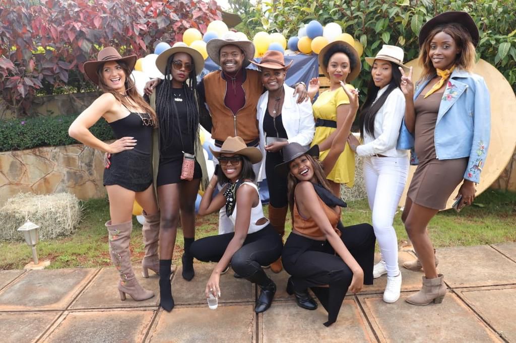 Birthday boy, DWG, poses with the ladies