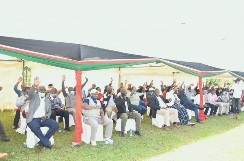 Youth who turned up for Oscar Sudi's meeting