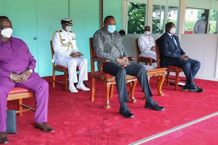 File image of President Uhuru Kenyatta with Francis Atwoli at a recent event