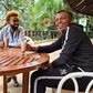Kenyan gospel musician Ringtone Apoko in a recent photo with Tik Tok sensation Azziad. He has explained why he stopped looking for a wife