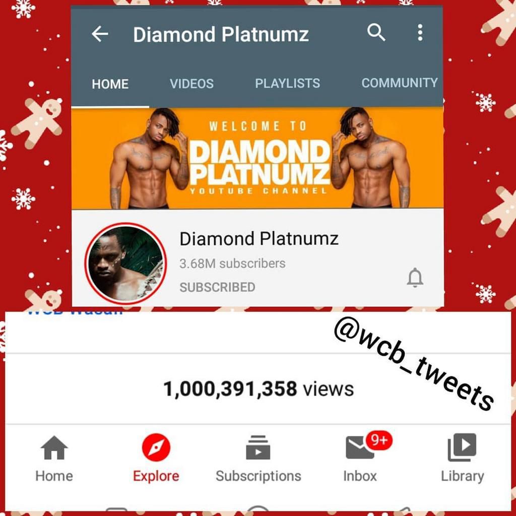 Singer Diamond Platnumz  Clocks 1 Billion Views on YouTube