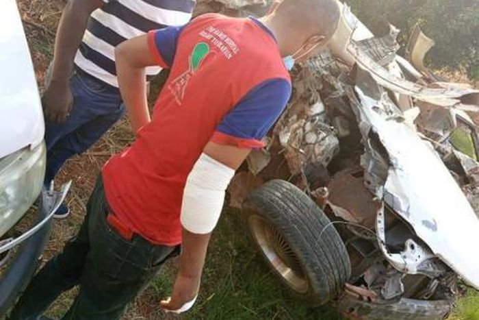 Gospel hit-maker Dennis Mutara rushed to hospital after grisly road accident in Murang'a