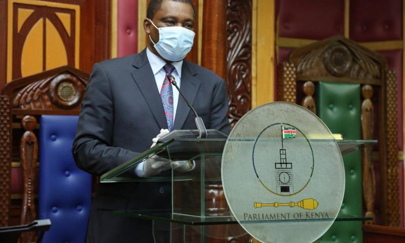 National Assembly Speaker Justin Muturi during the swearing-in of Rachael Ameso Amolo to the Parliamentary Service Commission