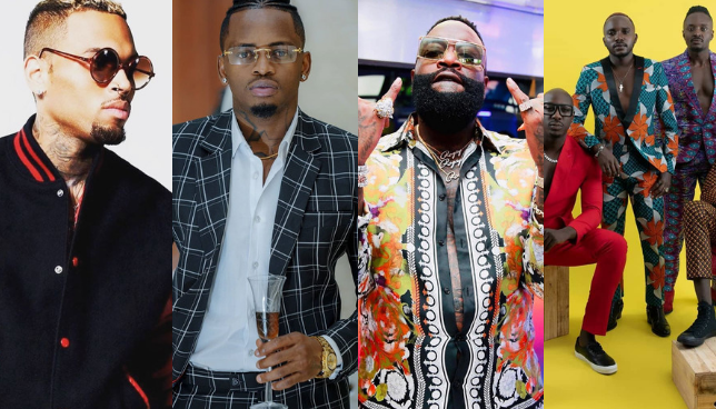 Chris Brown, Diamond Platnumz, Rick Ross and Sauti Sol (Courtesy)