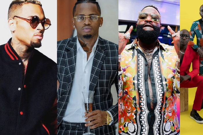 Chris Brown, Diamond Platnumz, Rick Ross and Sauti Sol (Courtesy)