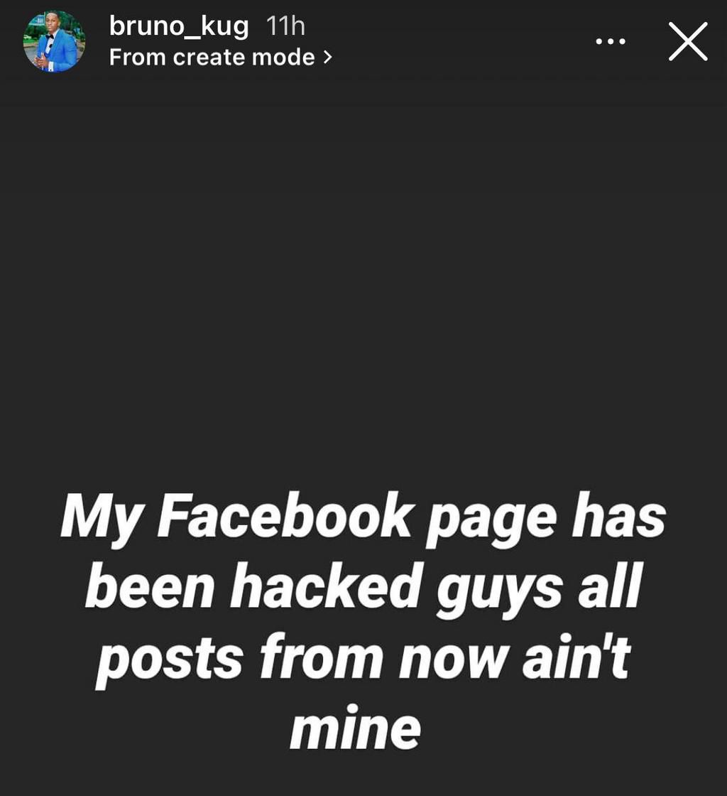 Bruno K's Instagram Story Post