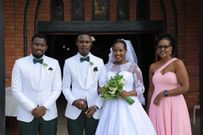 RAy G and Annabell On their wedding Day with Levixon