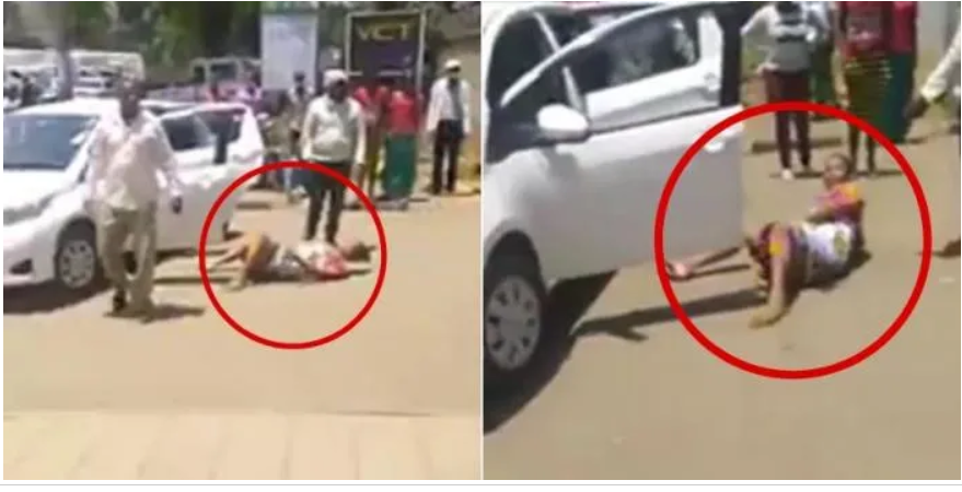 A screenshot of the incident outside Pumwani Hospital