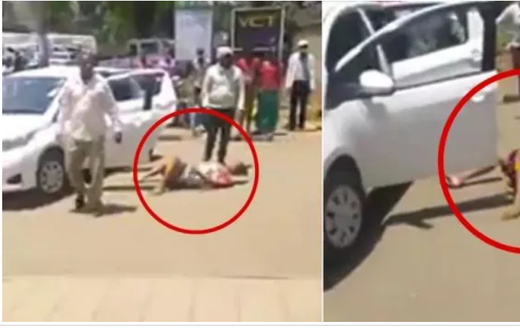 A screenshot of the incident outside Pumwani Hospital