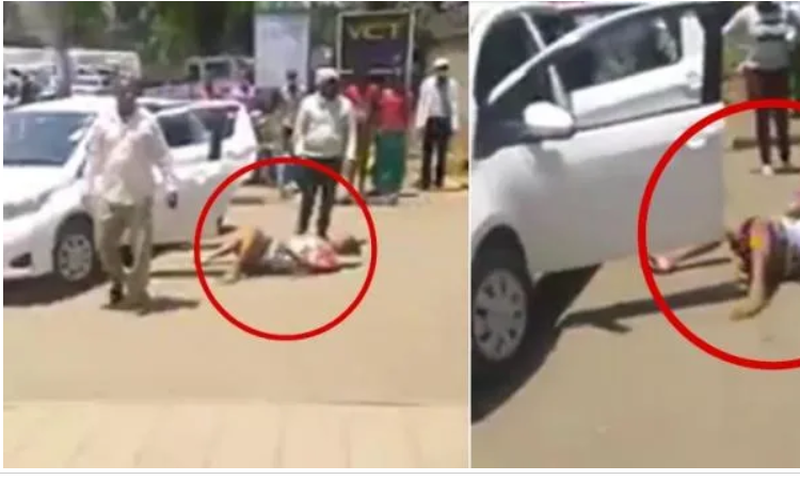 A screenshot of the incident outside Pumwani Hospital