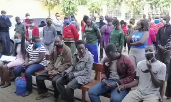 Group of 40 joggers arrested in Kisumu County when they were arraigned in court to answer to charges of violating Covid-19 social distancing measures