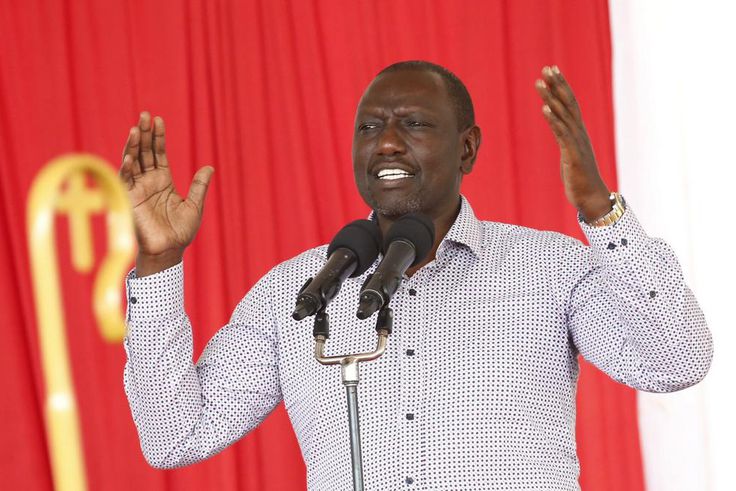 Deputy President William Ruto during prayers at his Karen residence