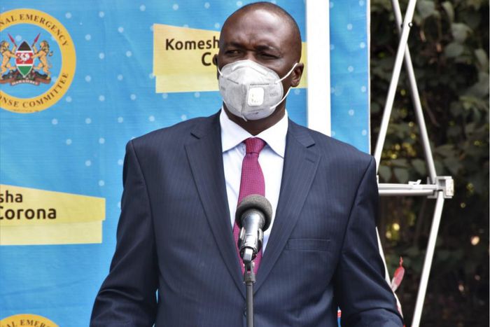 Ministry of Health Director General Dr Patrick Amoth during a recent Covid-19 briefing