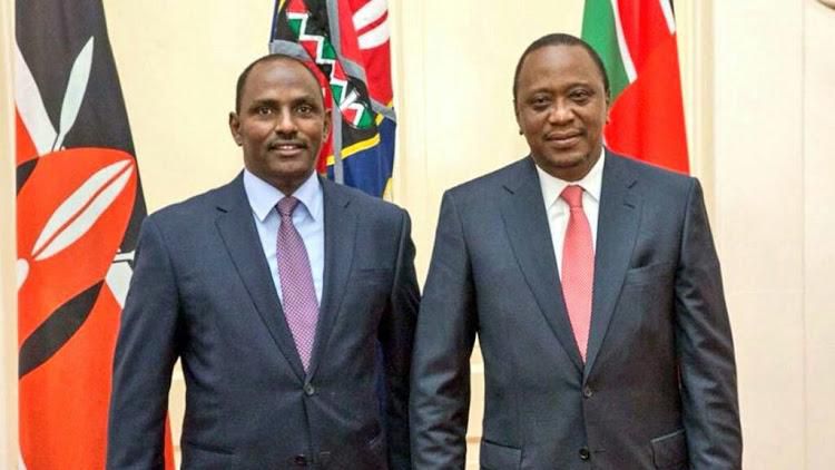 President Uhuru Kenyatta with  Treasury Cabinet Secretary Ukur Yatani
