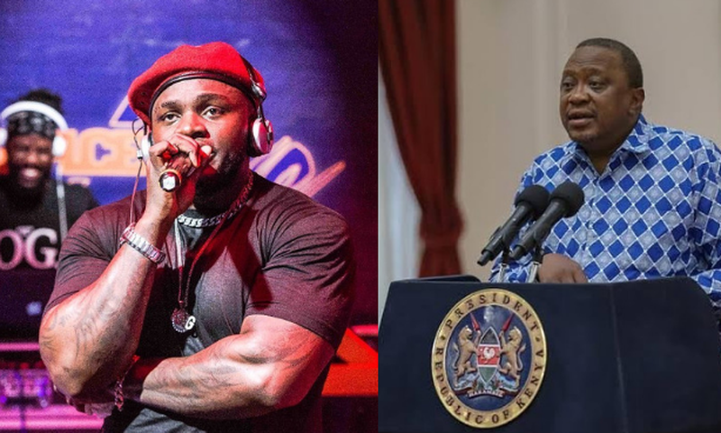Rapper Khaligraph Jones pitted against President Uhuru Kenyatta
