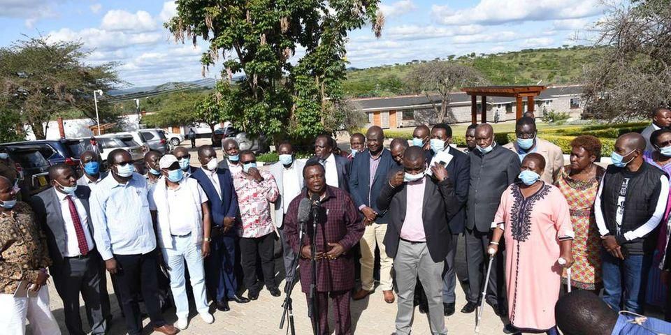 Francis Atwoli hosting a delegation at his Kajiado home
