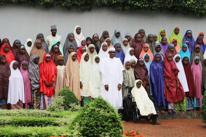 In March, President Muhammadu Buhari posed with schoolgirls who had been kidnapped by Boko Haram and then released. The insurgency in northern Nigeria is continuing, despite Buhari's claim to have rolled the jihadists back