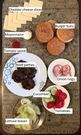 Items for assembling Pulselive's juicy beef burger