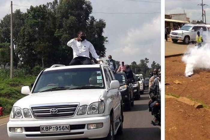 Bungoma Senator Moses Wetangula teargassed after attempting to hold rally in Bungoma town amid Covid19 crisis