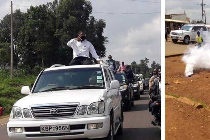 Bungoma Senator Moses Wetangula teargassed after attempting to hold rally in Bungoma town amid Covid19 crisis