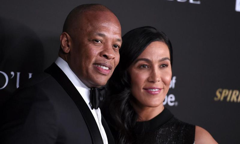 Dr Dre, left, pictured with Nicole Young in 2018