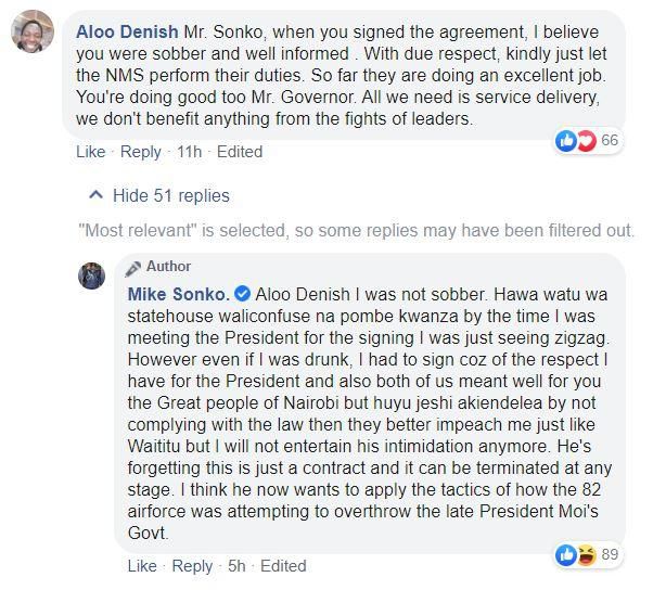 I was totally drunk when I signed it -  Governor Mike Sonko says in latest attempt to disown transfer of functions