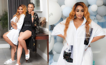 Zari Hassan with Pearl Thusi aka Queen Sono