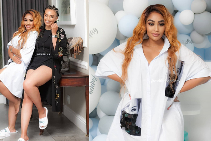 Zari Hassan with Pearl Thusi aka Queen Sono