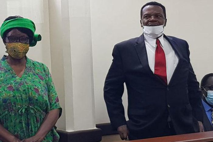 Ms Grace Wakhungu and Sirisia MP John Waluke in court during their sentencing