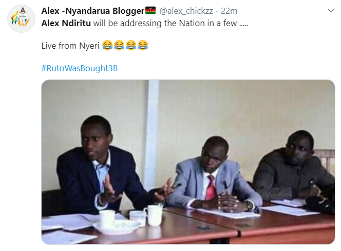 Meme on Alex Ndiritu