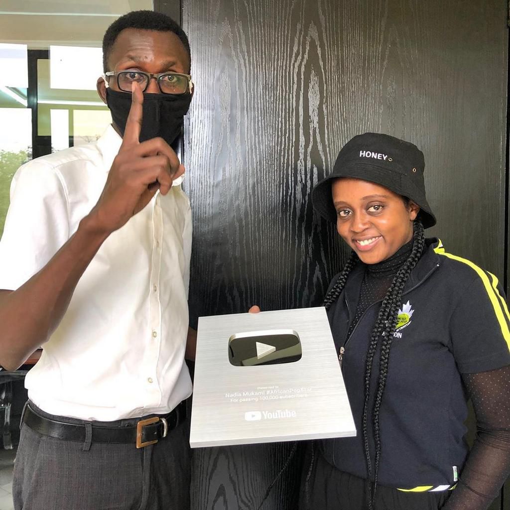 Nadia Mukami awarded by YouTube