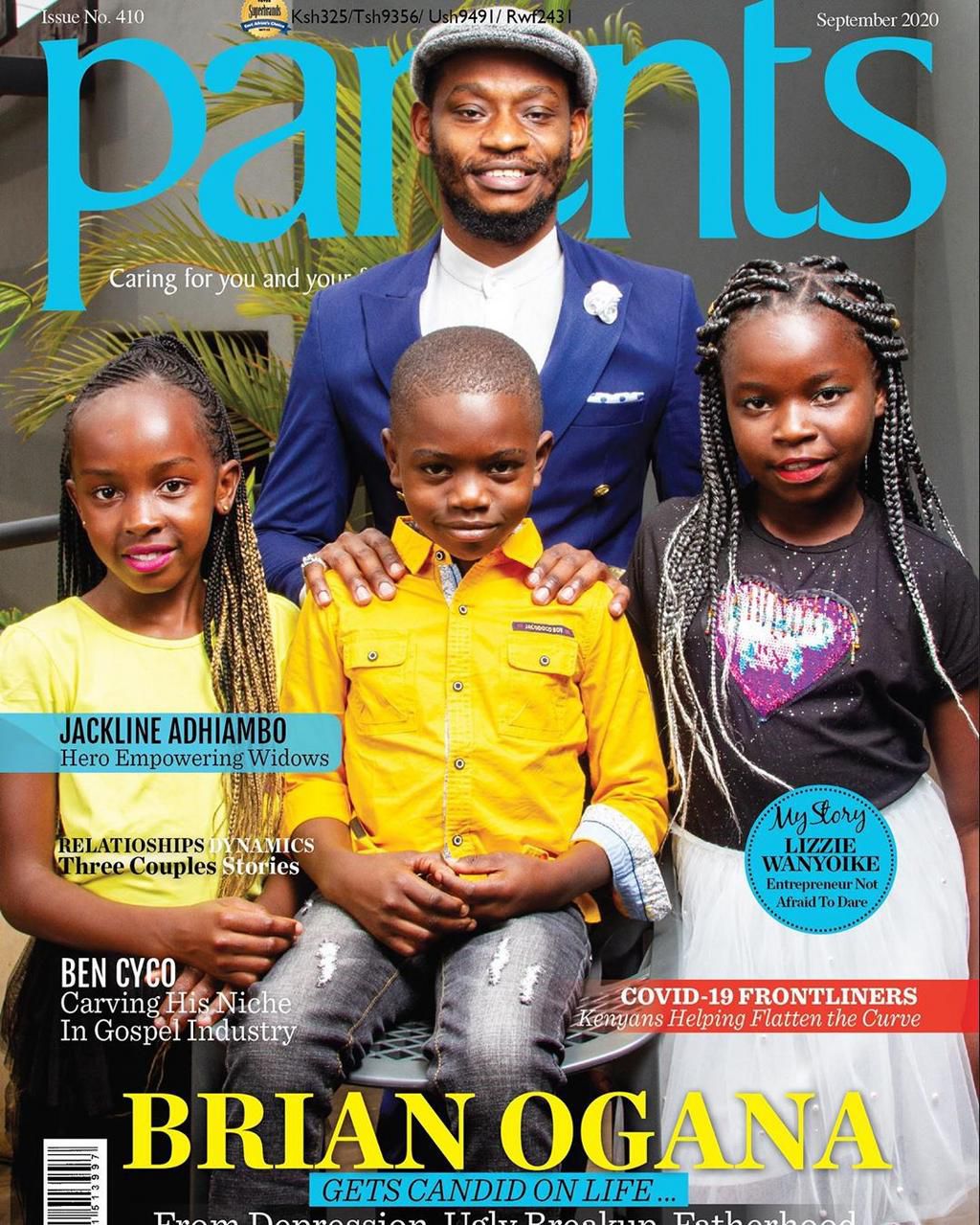 Maria actor Brian Ogana alias Luwi Hausa with his Kids