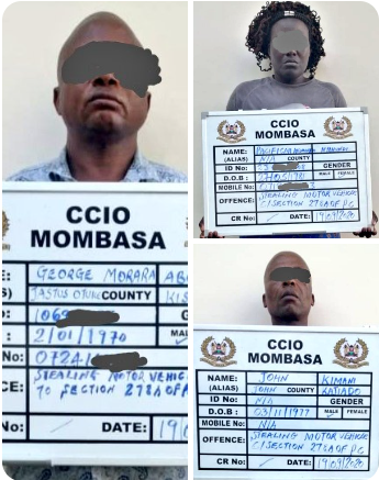 DCI detectives arrest 3 in stealing hired cars syndicate