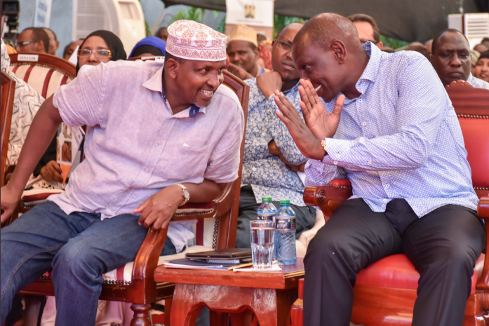 File image of Aden Duale with DP Ruto