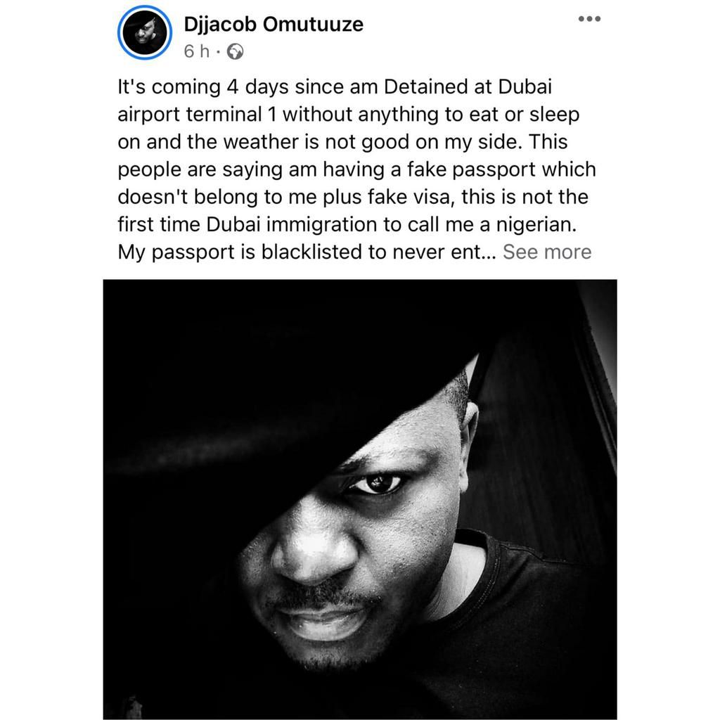 Jacob Mutuze's Facebook Post