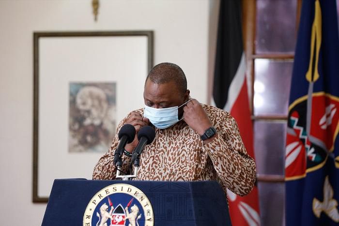 President Uhuru Kenyatta shares his latest Covid19 results during PG meeting with Jubilee MPs