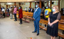 Family and Friends of the late Ken Okoth converge in Church to mark 1-year anniversary (Photos)